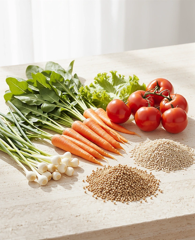 Fräscha råvaror för hälsosam kost